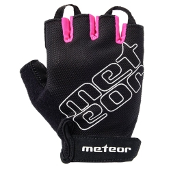 Rękawiczki rowerowe GL GEL 35 czarno-różowe Meteor